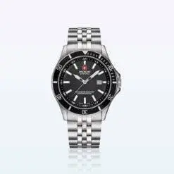 Swiss Made Direct Shop 35 Hanowa Swiss Military Wristwatch Flagship Silver Black