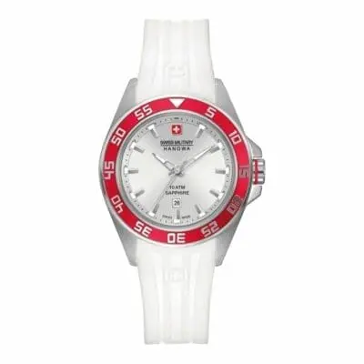 ハノワ スイスミリタリー腕時計 ソードレディ ホワイトレッド