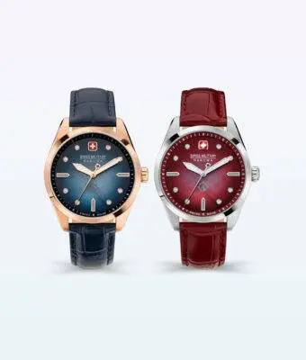 Hanowaスイスミリタリー女性マウンテンクリスタル腕時計