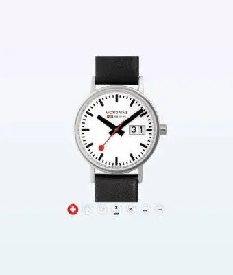 Orologio da polso Mondaine Classic 11SBO Nero-Bianco