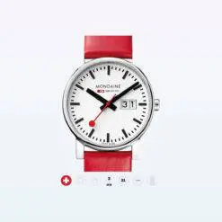 Mondaine Wristwatch Evo 11SBC Red White