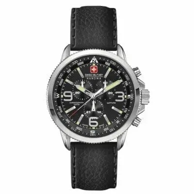 Hanowa Orologio da polso militare svizzero Arrow Nero-Argento