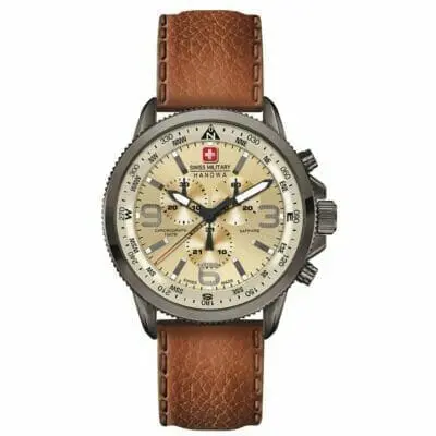 ساعة يد هانوا السويسرية العسكرية السويسرية أرو براون