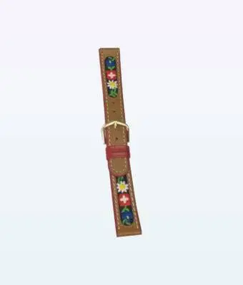 Ethno Watch Strap Folclore 09-61D Khaki-Red