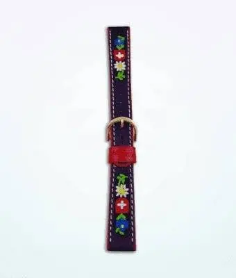 Ethno Correa para reloj Folclore 09-61D Negro-Rojo