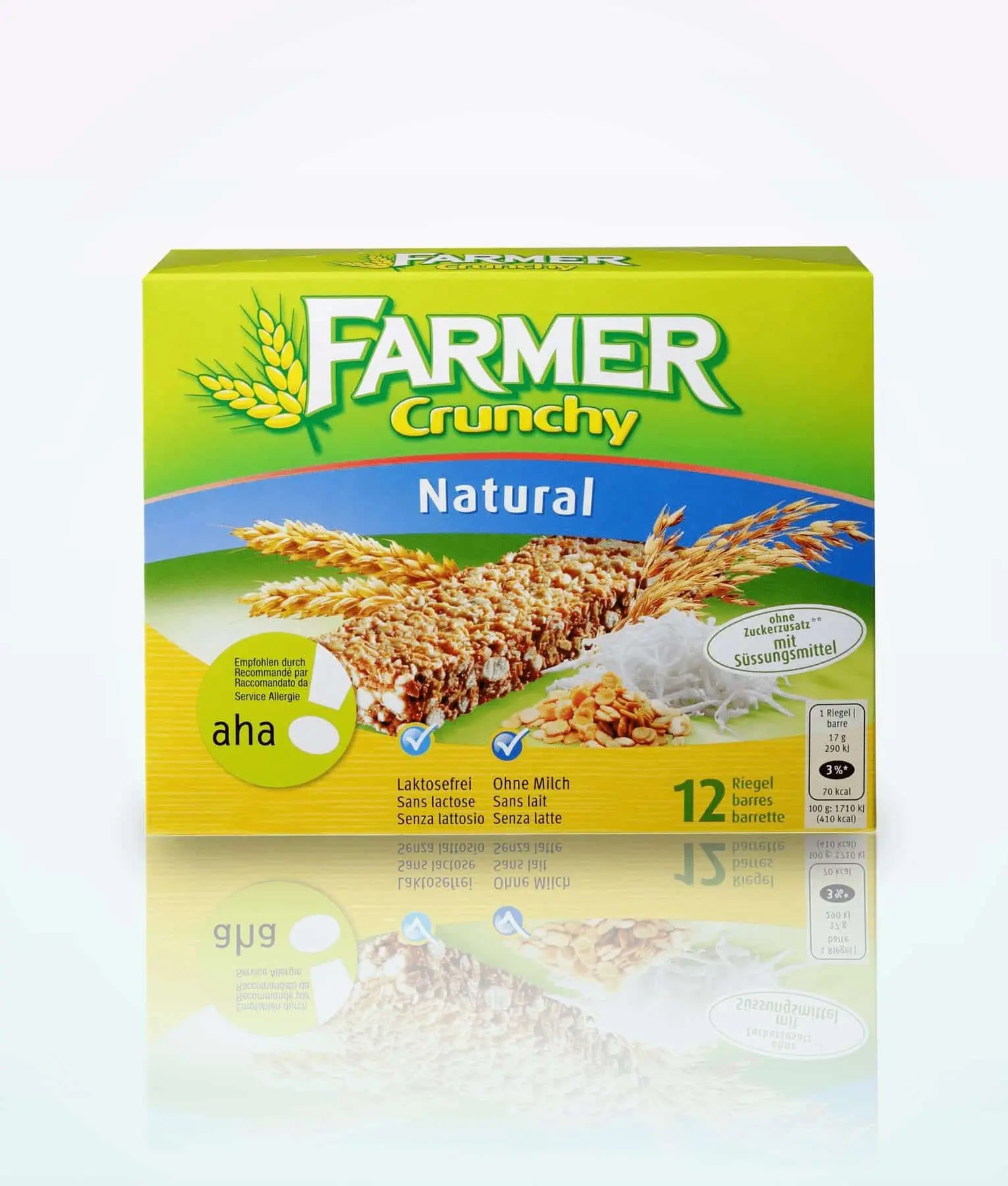 חטיפים טבעיים פריכים של פארמר 204 גרם 1 Farmer 12 Crunchy Natural Bars