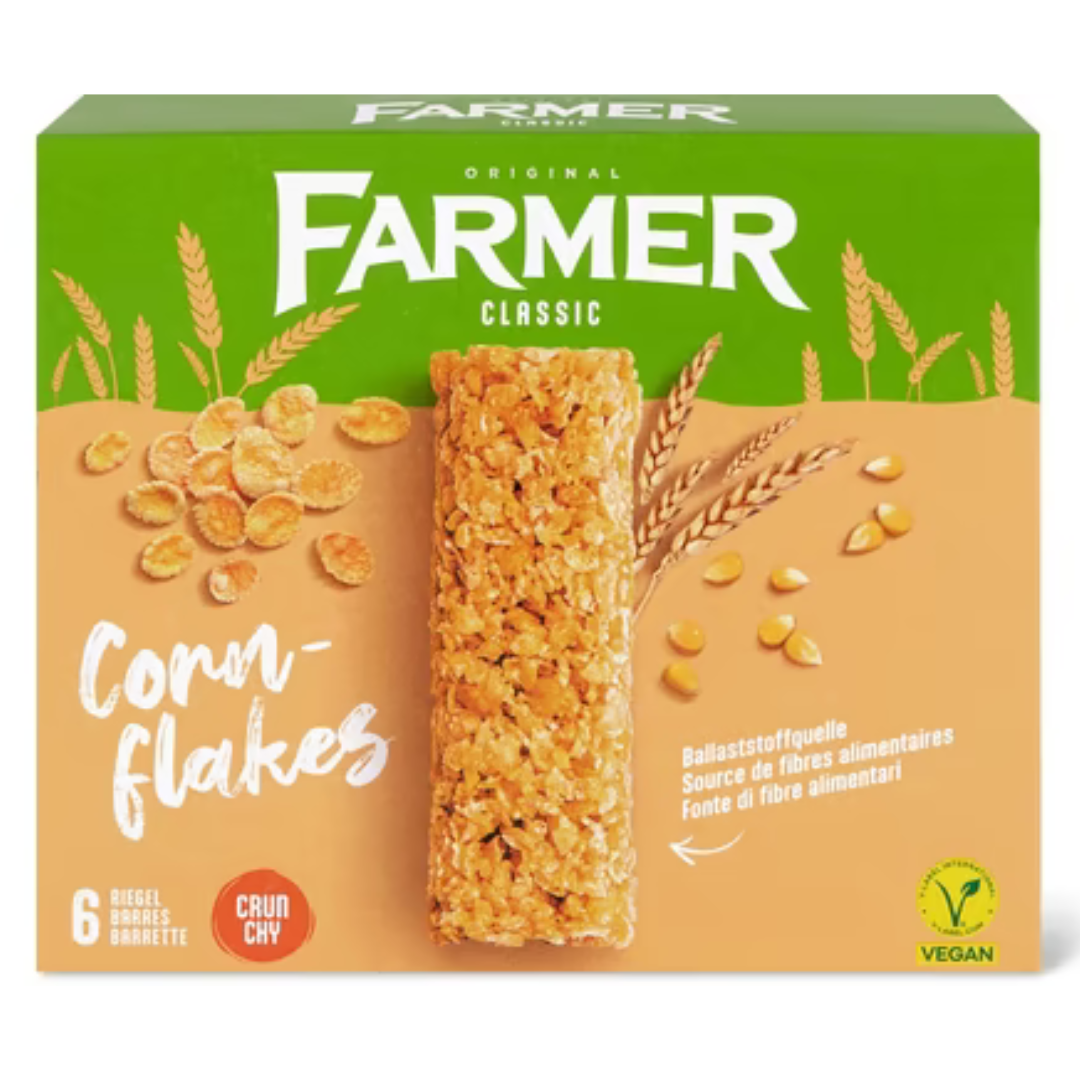 6 חטיפי קורנפלקס פריכים של Farmer 156 גרם 1 6 חטיפי קורנפלקס פריכים של Farmer 156 גרם