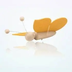 Kiener Holz Schmetterling Gelb