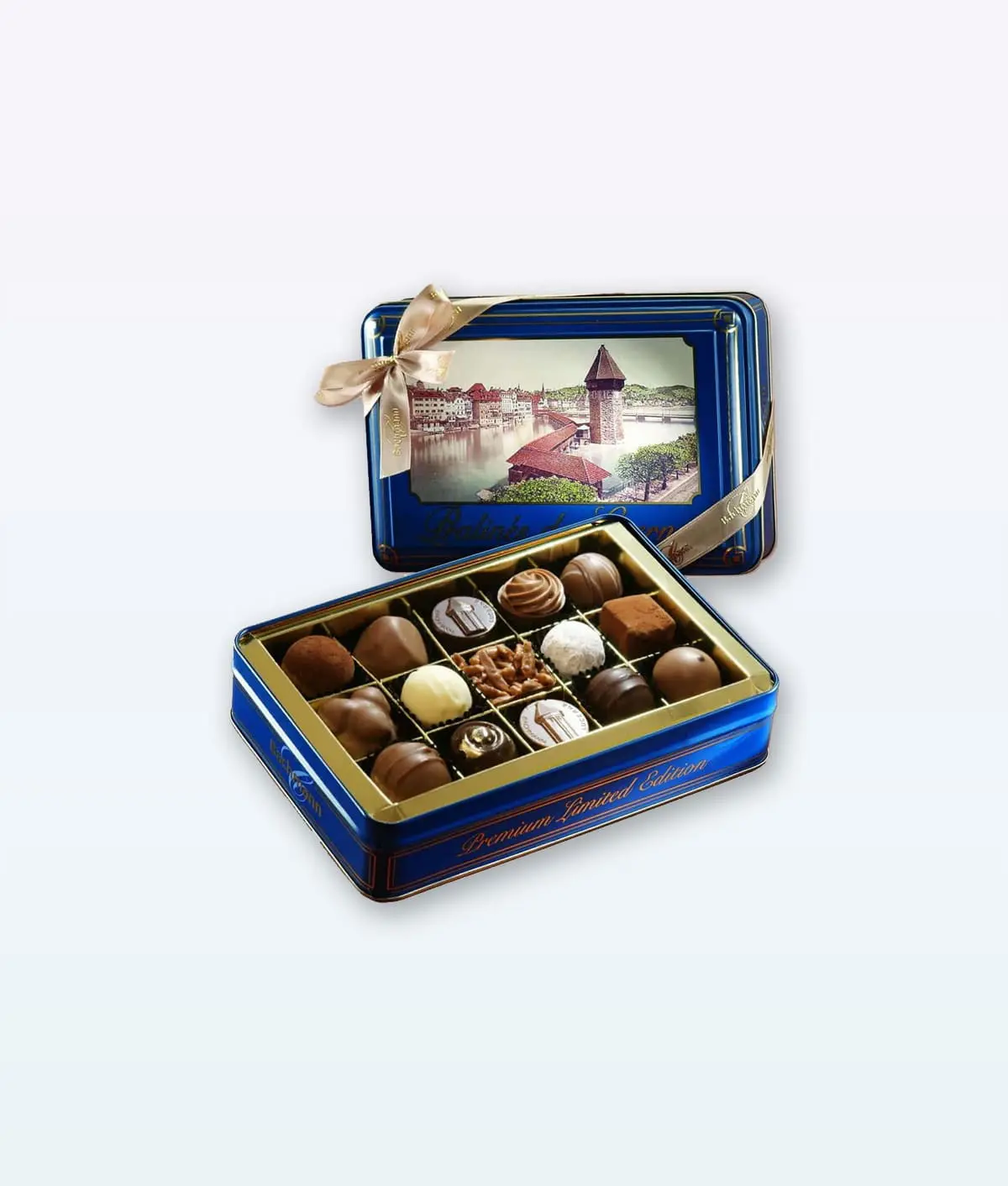 トリュフとプラリネ入りルツェルン・ボックス 180g 1 Lucerne Box with Truffles & Pralines