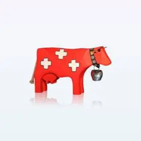 Swiss Wooden Cow Trauffer Switzerland