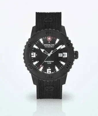 Hanowa Zwitsers militair schemer polshorloge