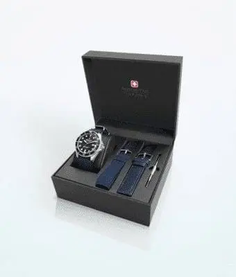 طقم ساعة أسد البحر العسكرية السويسرية من هانوا