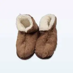 Camel Wool House Boots 1