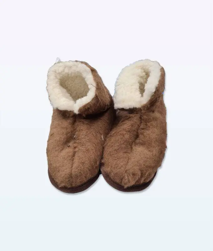 Camel Wool House Boots 1