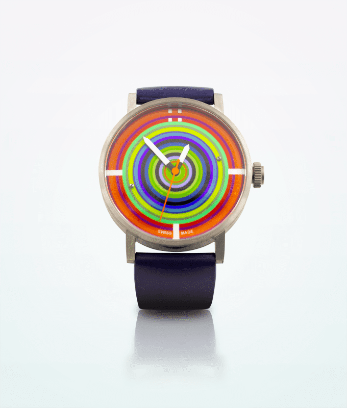Concentric Blue Strap Watch