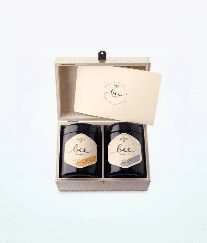 miel en caja de madera