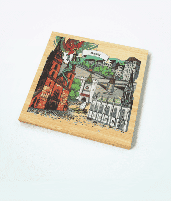 バーゼルの木製マグネット
