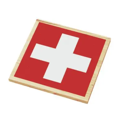 Varsy’s Swiss Cross Wooden Magnet