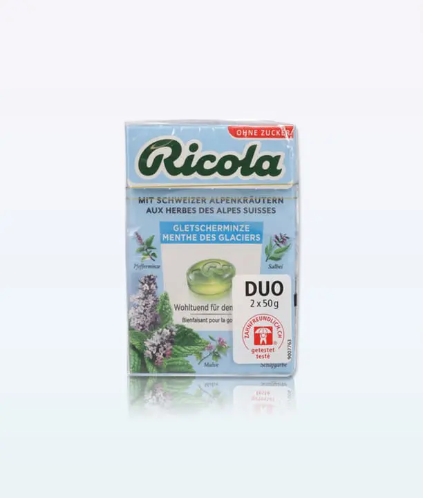 Ricola Lozenges Glacier Mint No Added Sugar 2x50g