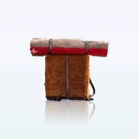 Vintage swiss army bundle Vintage backpack with vintage army blanket bundle