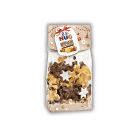 Een zak Hug Christmas Cookies met een ster erop.