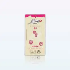 munz bio white chocolate with raspberry