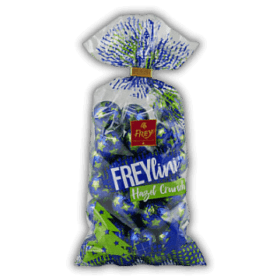 Eine Tüte Blaubeeren in einer Plastiktüte.