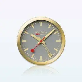 Mondaine wall clock gold grey