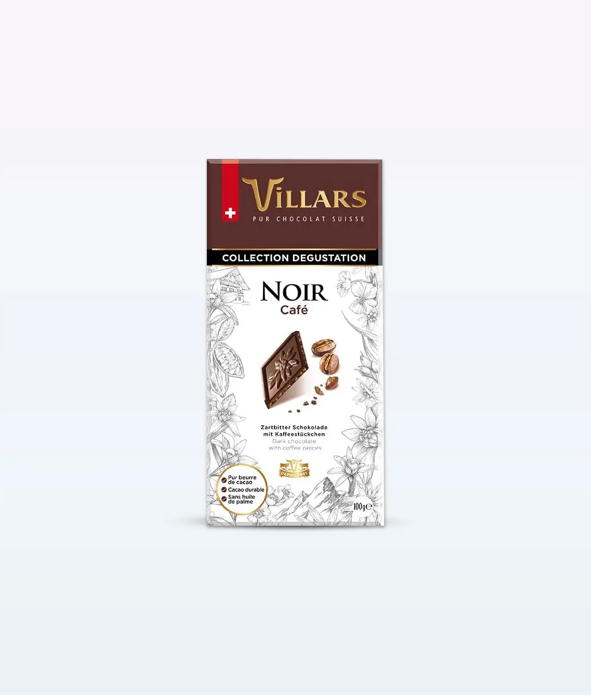 Villars Surtido Degustación Chocolates 100 g 3 Deléitese con la rica variedad de Chocolates Villars Degustación Surtidos, un paquete de 100 g rebosante de sabor celestial.
