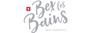 Le logo de l'entreprise Bex Bains est mis en évidence sur une toile de fond d'un vert éclatant.