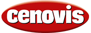 Le fond rouge vif accentue la clarté du logo Cenovis.