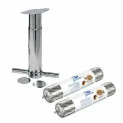 手擀粉丝机和浆机，配有两个辊子和一个擀面杖。