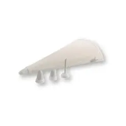 Kisag Professionele Gebakspuitzak - een witte puntzak met stevig kunststof handvat.