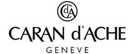 Logo emblématique de la société suisse de luxe Caran d'Ache Genève, connue dans le monde entier pour ses instruments d'écriture et ses fournitures artistiques haut de gamme.