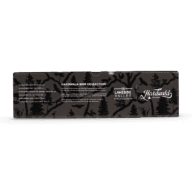 A black and white package with a Bier Spirit Collection I Lakeside Valley Distillery on it.
