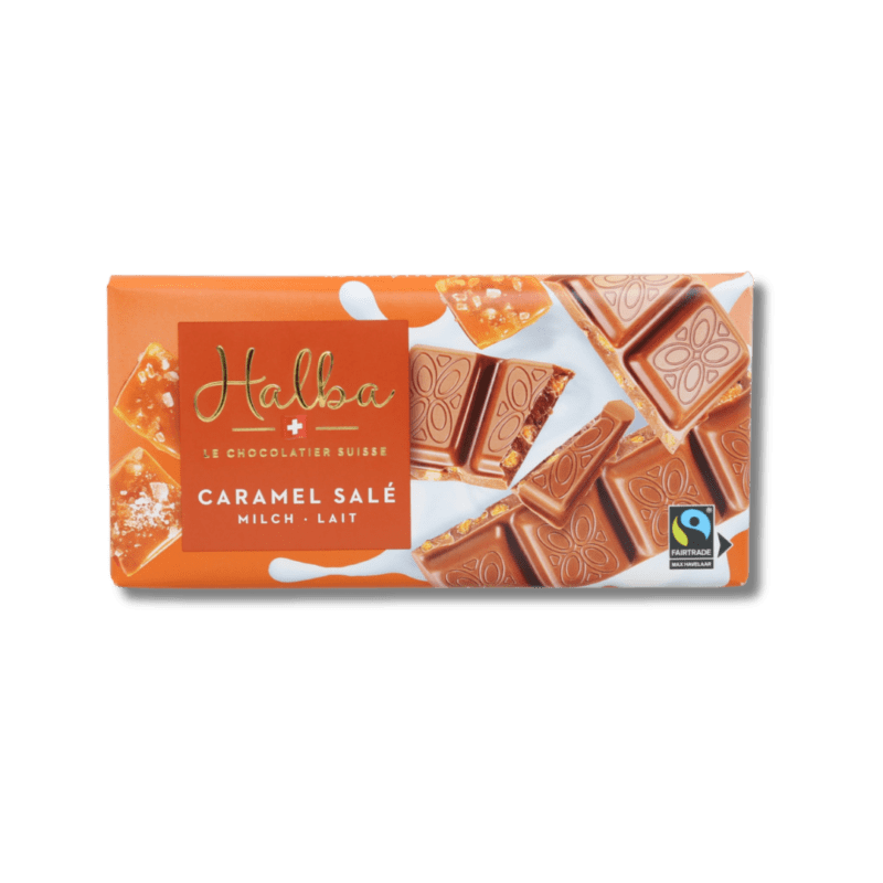 barra de chocolate con leche y caramelo-100g-halba