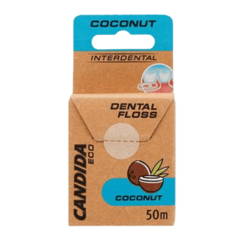 candida-eco-fio dentário com sabor a coco