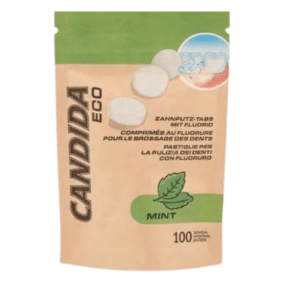 قرص معجون أسنان كانديدا بالنعناع البيئي