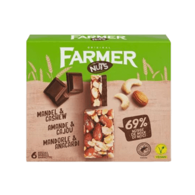 Barre de céréales Farmer au chocolat et aux amandes