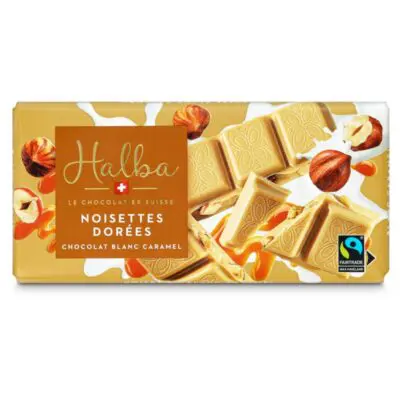 Golden Hazelnuts White Chocolate 100 g | Halba