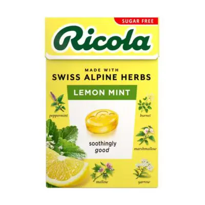Ricola Gotas de limón y menta sin azúcar añadido 2x50g