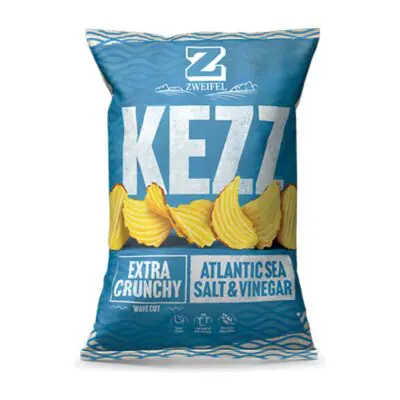 Batatas fritas Zweifel com sal marinho do Atlântico e vinagre, 110 g