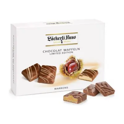 Chocolate Wafers with Chestnut Filling 195 g | Laeckerli Huus