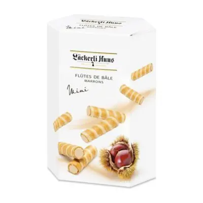 Wafers Rolls with Chestnut Cream 155 g | Laeckerli Huus