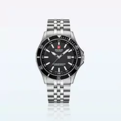 Hanowa Swiss Military Wristwatch Flagship Silver Black