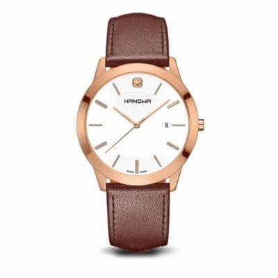 Hanowa Wristwatch Elements 16 Brown-Rosegold-White