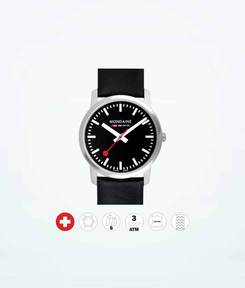 Mondaine-Wristwatch-Black-White