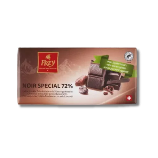 Frey-donkere chocolade-72%-speciaal-suikervrij