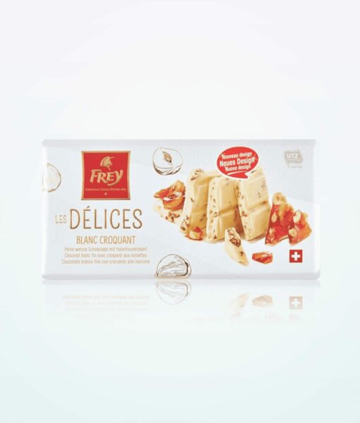 „Frey Les Delices“ baltasis šokoladas su „Croquant“ 100 g