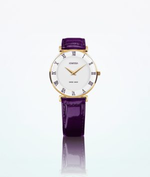 jowissa-roma-gold-purple-women-reloj de pulsera